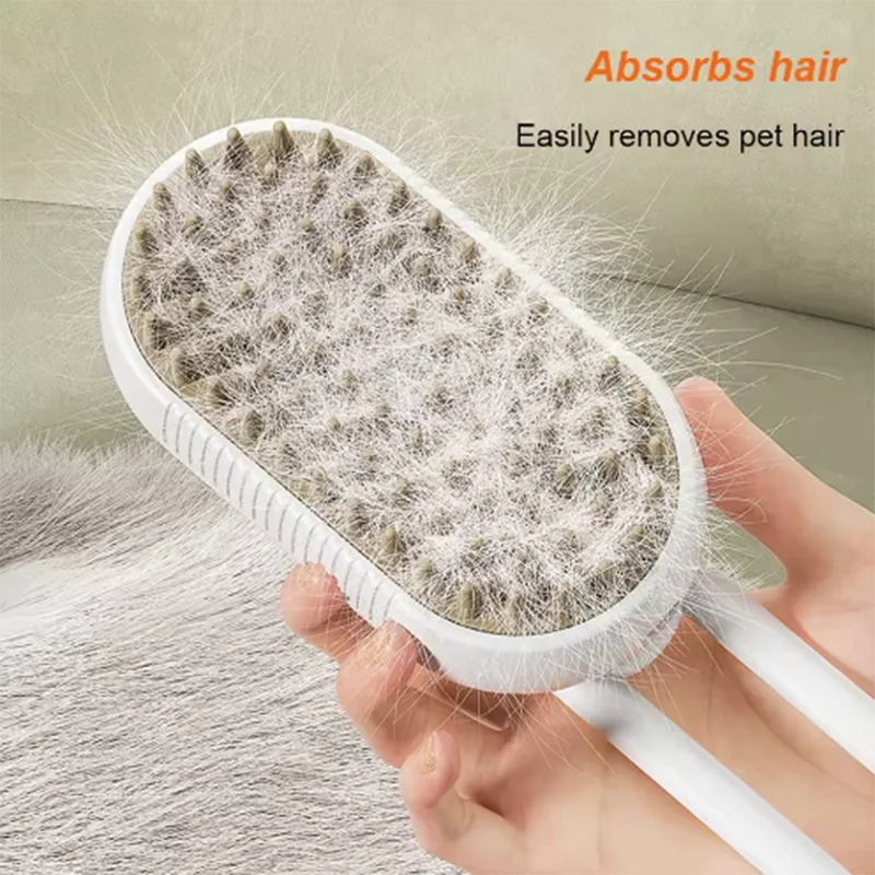 Steam Spray Rotating Pet Massage Brush