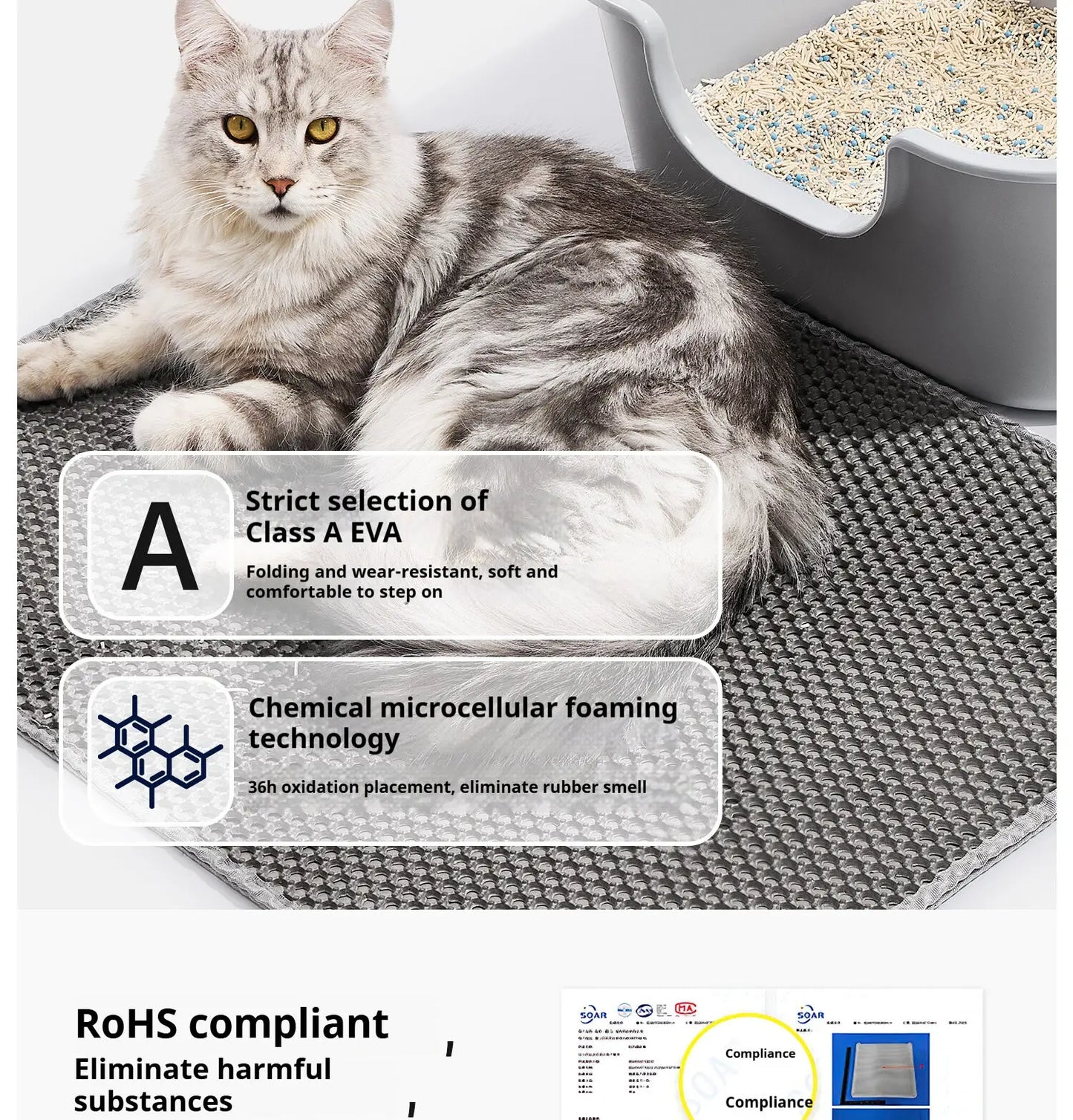 Waterproof Double-Layer Cat Litter Mat