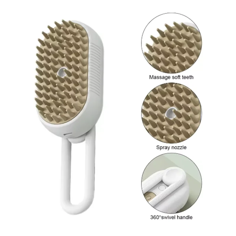 Steam Spray Rotating Pet Massage Brush