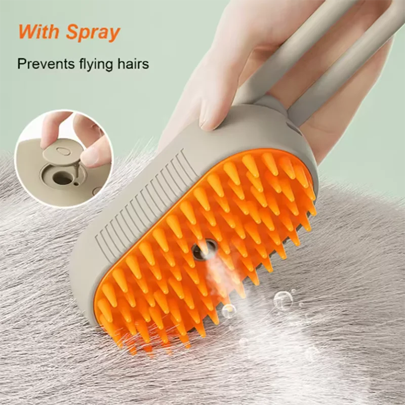 Steam Spray Rotating Pet Massage Brush