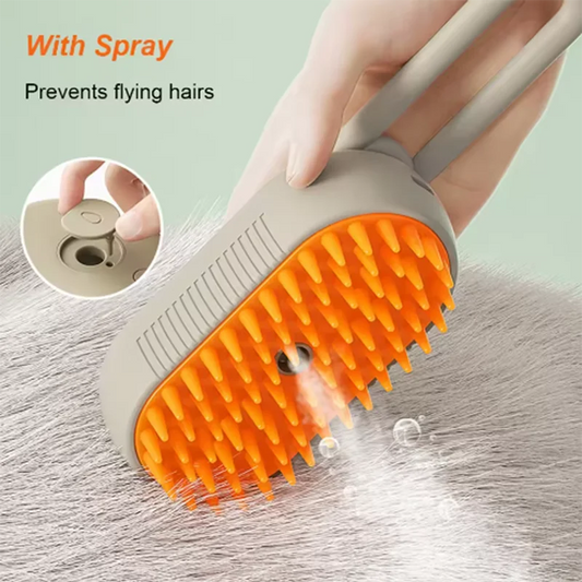 Steam Spray Rotating Pet Massage Brush